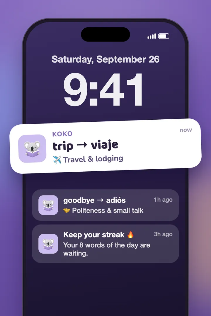 KoKo notifications on the lock screen