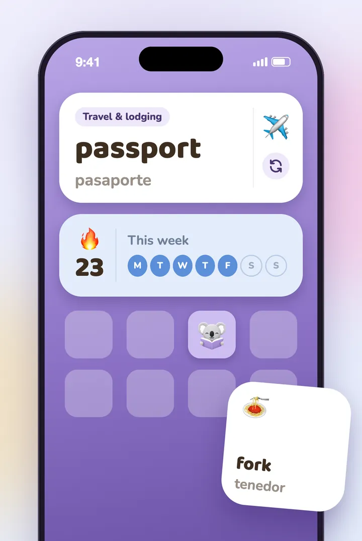 KoKo widgets on the home screen