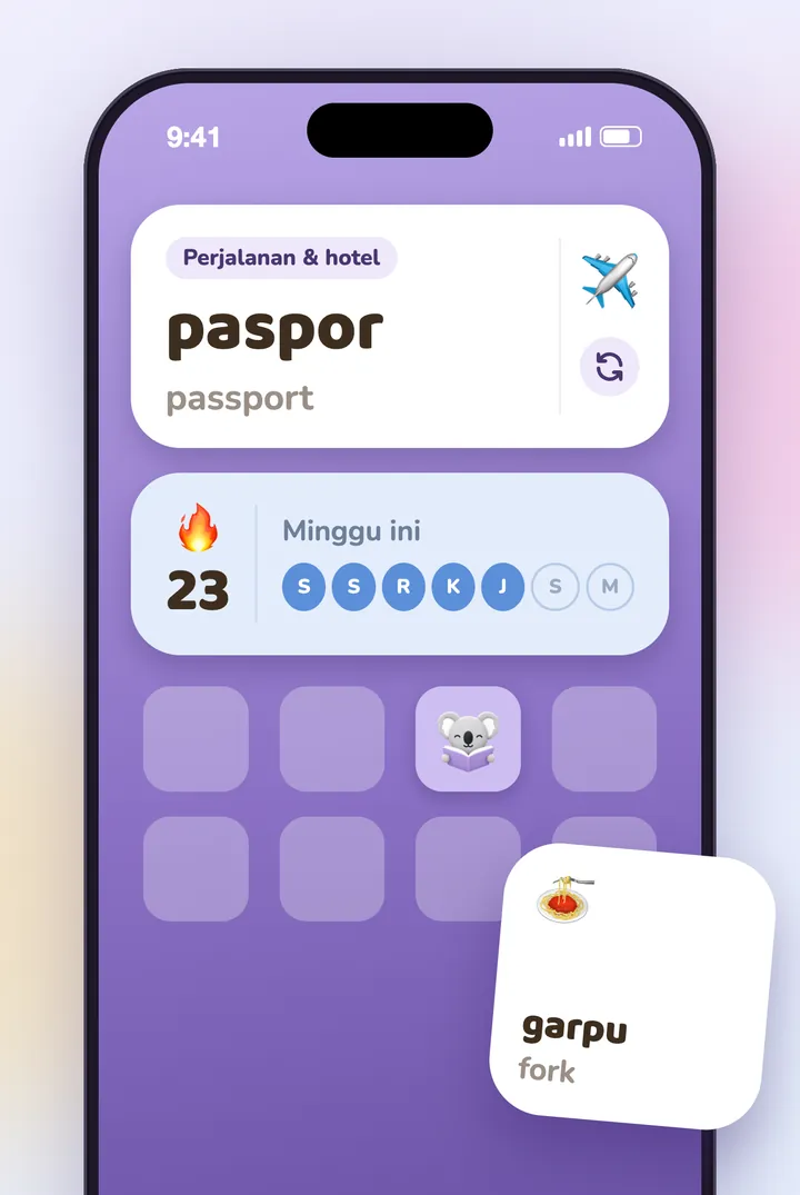 Widget KoKo di layar utama