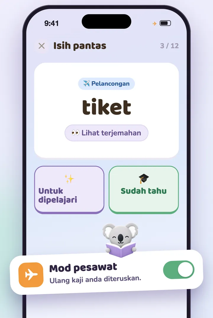 Isihan pantas kata dalam mod pesawat