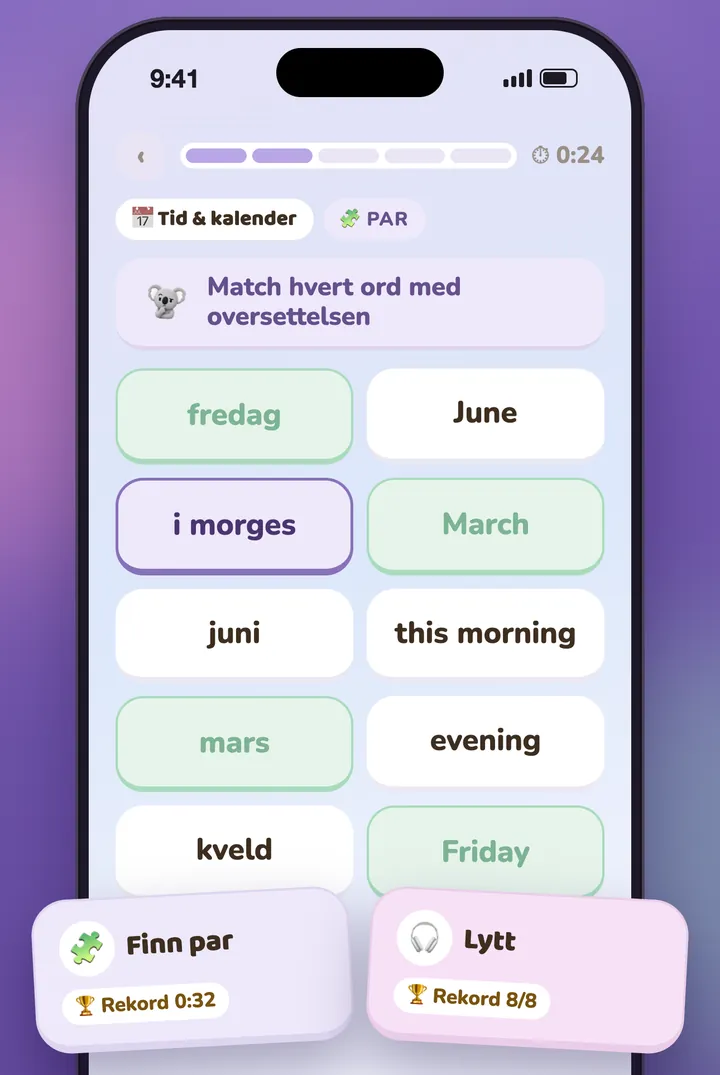 Parspillet med rekordene sine