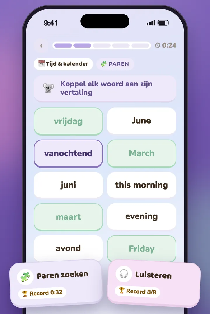 Het parenspel, met zijn records