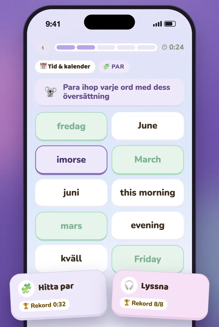 Parspelet, med sina rekord